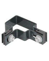 Objímka Strend Pro EUROSTANDARD, 60x40 mm, rohová, antracit, Zn+PVC, RAL7016, na hranatý stĺpik