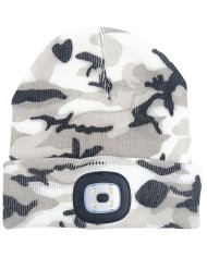 Čiapka Strend Pro Albacore kamufláž sivá L, 4x SMD LED, USB nabíjanie