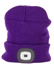 Čiapka Strend Pro Albacore fialová L, 4x SMD LED, USB nabíjanie