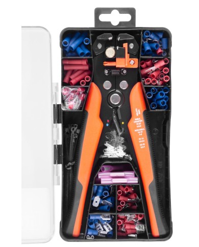 Kliešte Strend Pro AWS 338, odblankovacie + sada 230 ks koncoviek