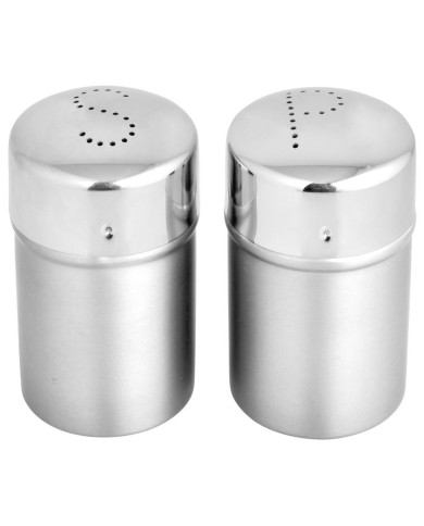 Set soľnička a korenička MagicHome, 5,5x9 cm, nerez