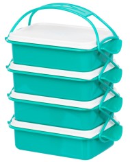 Obedár MagicHome CS336, 4 dielny, 4x 1000 ml, PP/PE, 24,3x14,6x29,5 cm