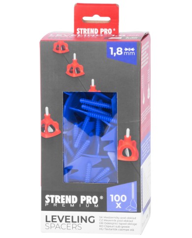 Medzerník Strend Pro Premium LS122 nivelačný, 1.8 mm, bal. 100 ks, modrý