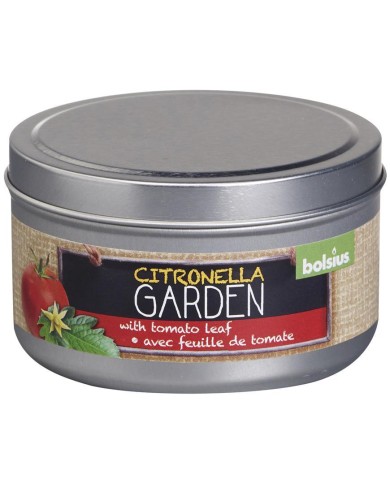 Sviečka Bolsius Jar Citronella, repelentná, paradajka, v plechovej dóze