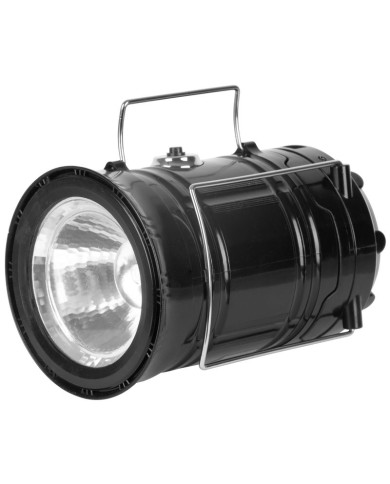 Lampa Strend Pro Camping CL102, LED, 80 lm, 1200 mAh, efekt plameňa, kempingové svietidlo, solárne nabíjanie, USB výstup