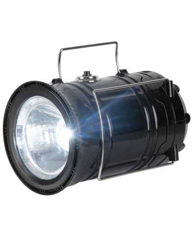 Lampa Strend Pro Camping CL102, LED, 80 lm, 1200 mAh, efekt plameňa, kempingové svietidlo, solárne nabíjanie, USB výstup