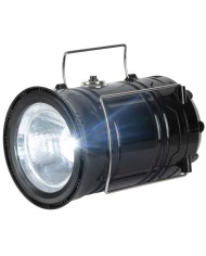 Lampa Strend Pro Camping CL102, LED, 80 lm, 1200 mAh, efekt plameňa, kempingové svietidlo, solárne nabíjanie, USB výstup