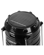 Lampa Strend Pro Camping CL102, LED, 80 lm, 1200 mAh, efekt plameňa, kempingové svietidlo, solárne nabíjanie, USB výstup