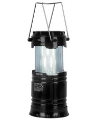 Lampa Strend Pro Camping CL102, LED, 80 lm, 1200 mAh, efekt plameňa, kempingové svietidlo, solárne nabíjanie, USB výstup