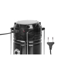 Lampa Strend Pro Camping CL102, LED, 80 lm, 1200 mAh, efekt plameňa, kempingové svietidlo, solárne nabíjanie, USB výstup