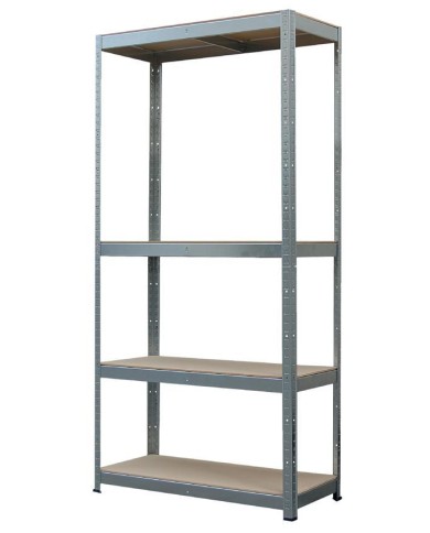 Regál Racks, kovový, MDF, 4 police, 750x300x1500 mm, max. 150 kg/polica