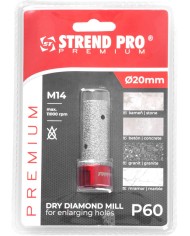 Fréza Strend Pro Premium DM618, M14, 20 mm, G60, diamant, na zväčšovanie dier k vyrezávacím korunkám, professional