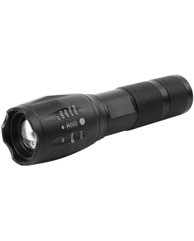 Svietidlo Strend Pro Flashlight FL001, T6 150 lm, AluBody, ZOOM, 2200 mAh, power bank, USB nabíjanie