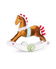 Dekorácia MagicHome Vianoce, Candy Line Perníkový hojdací koník, 30x12x26 cm