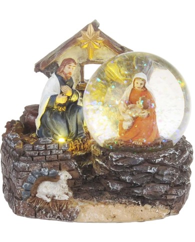 Dekorácia MagicHome Vianoce, Betlehem, 2 LED teplá biela, 2xAAA, interiér, 11x9,50x10 cm.