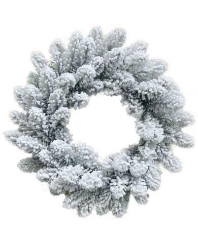 Veniec MagicHome Vianoce, prírodný, zasnežený, 45 cm