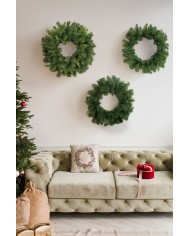 Veniec MagicHome Vianoce, prírodný, 45 cm, 70 vetiev, STANDARD