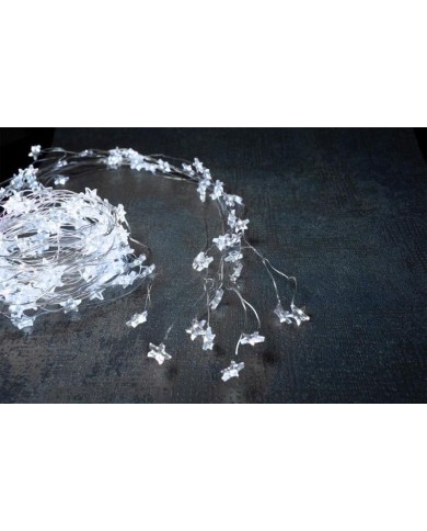 Reťaz MagicHome Vianoce Twisted Stars 180S, 180x micro star LED studená biela, jednoduché svietenie, 230V, 50 Hz, IP44, exteriér