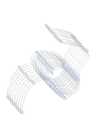 Reťaz MagicHome Vianoce Twisted Stars 180S, 180x micro star LED studená biela, jednoduché svietenie, 230V, 50 Hz, IP44, exteriér