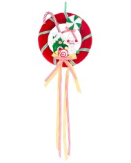 Dekorácia MagicHome Vianoce, Candy Line Veniec, 40x95 cm