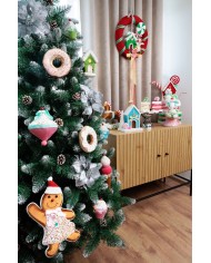 Dekorácia MagicHome Vianoce, Candy Line Veniec, 40x95 cm