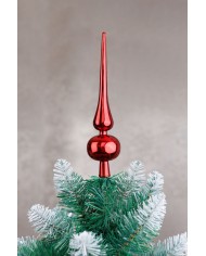 Ozdoba MagicHome Vianoce, 1 ks, 25 cm, špic, červený, na vianočný stromček
