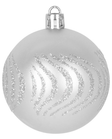 Gule MagicHome Vianoce, sada, 21 ks, 6 cm, strieborné, špic, na vianočný stromček