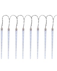 Reťaz MagicHome Vianoce Icicle, 288x LED studená biela, 8 cencúľov, vodopádový efekt, 230 V, 50 Hz, IP44, exteriér, osvetlenie, 