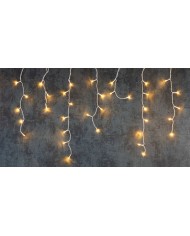 Reťaz MagicHome Vianoce Icicle, 480 LED teplá biela, cencúľová, jednoduché svietenie, 230 V, 50 Hz, IP44, časovač, exteriér, osv