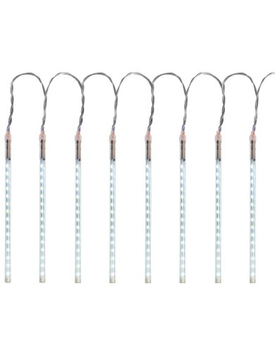 Reťaz MagicHome Vianoce Icicle, 240 LED studená biela, 8 cencúľov, vodopádový efekt, 230 V, 50 Hz, IP44, exteriér, osvetlenie, L