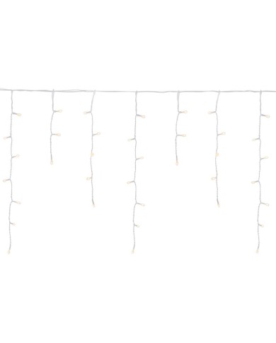 Reťaz MagicHome Vianoce Icicle, 200 LED teplá biela, cencúľová, jednoduché svietenie, 230 V, 50 Hz, IP44, exteriér, osvetlenie, 