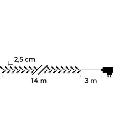 Reťaz MagicHome Vianoce Errai, 560 LED multicolor, 8 funkcií, 230 V, 50 Hz, IP44, exteriér, napájací kábel 3 m, osvetlenie, L-14