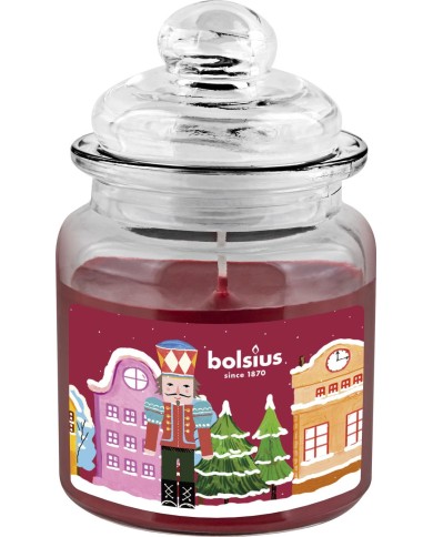 Sviečka Bolsius Big Jar, Luskáčik, Vianoce, vonná, vianočná, get cosy (pečené jablko a škorica), 32 hod., 79x129 mm, v skle