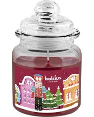 Sviečka Bolsius Big Jar, Luskáčik, Vianoce, vonná, vianočná, get cosy (pečené jablko a škorica), 32 hod., 79x129 mm, v skle
