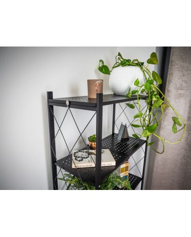 Regál Racks RAW5T, kovový, 5 police, 1630x720x340 mm, max. 50 kg/polica, prenosný, na kolieskach