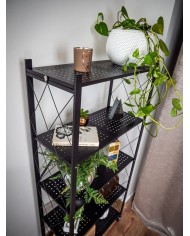 Regál Racks RAW5T, kovový, 5 police, 1630x720x340 mm, max. 50 kg/polica, prenosný, na kolieskach