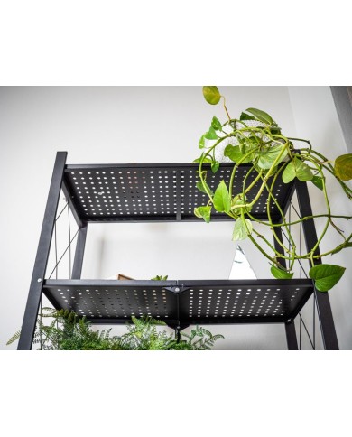 Regál Racks RAW5T, kovový, 5 police, 1630x720x340 mm, max. 50 kg/polica, prenosný, na kolieskach