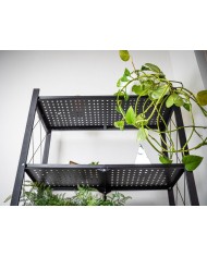 Regál Racks RAW5T, kovový, 5 police, 1630x720x340 mm, max. 50 kg/polica, prenosný, na kolieskach