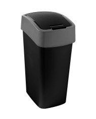 Kôš Curver® PACIFIC FLIP BIN 25 lit., 34x26x47 cm, čierno/šedý, na odpad
