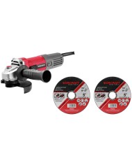 Brúska Worcraft AG08-115P, 710W, 115 mm, M14, uhlová, PROMO + 2 kotúče