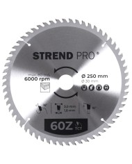 Kotúč Strend Pro TCT 250x3.0x30/20 mm 60T, na drevo, pílový, SK plátky