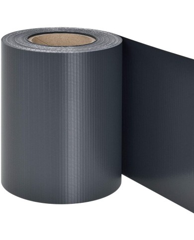 Páska Strend Pro EUROSTANDARD, 190 mm, L-35 m, tieniaca, antracit, krycia, na plotové panely, s 20 klipsami, 450 g/m2, PVC, RAL7