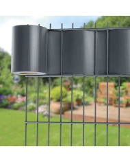 Páska Strend Pro EUROSTANDARD, 190 mm, L-35 m, tieniaca, antracit, krycia, na plotové panely, s 20 klipsami, 450 g/m2, PVC, RAL7