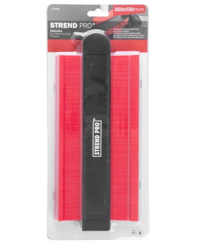 Šablóna na obkreslenie tvarov Strend Pro DG681, 250x130 mm, s uzamknutím vzoru a magnetom