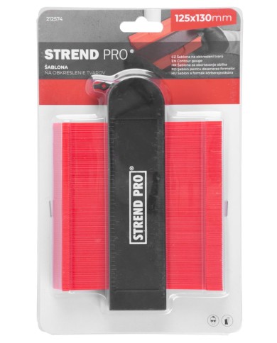 Šablóna na obkreslenie tvarov Strend Pro DG681, 125x130 mm, s uzamknutím vzoru a magnetom