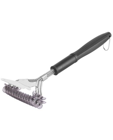 Kefa Strend Pro Grill BBQ, s oceľovým drôtom, na čistenie grilu, so škrabkou, 41,5x16x8,8 cm