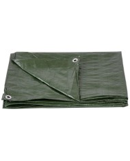 Plachta Tarpaulin Light 6x8 m, 65 g/m, zakrývacia, zelená, s okami
