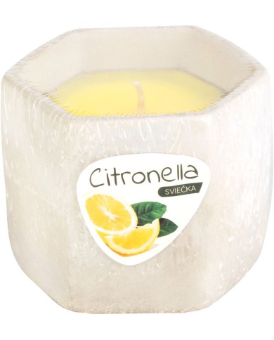 Sviečka Citronella, cement, 85 g, repelentná, 90x75 mm