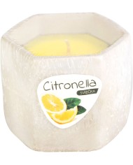 Sviečka Citronella, cement, 85 g, repelentná, 90x75 mm