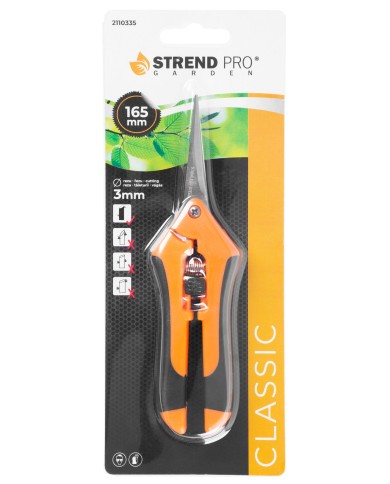 Nožnice Strend Pro, ručné, záhradné, na kvety, rastliny a konáre, oranžové